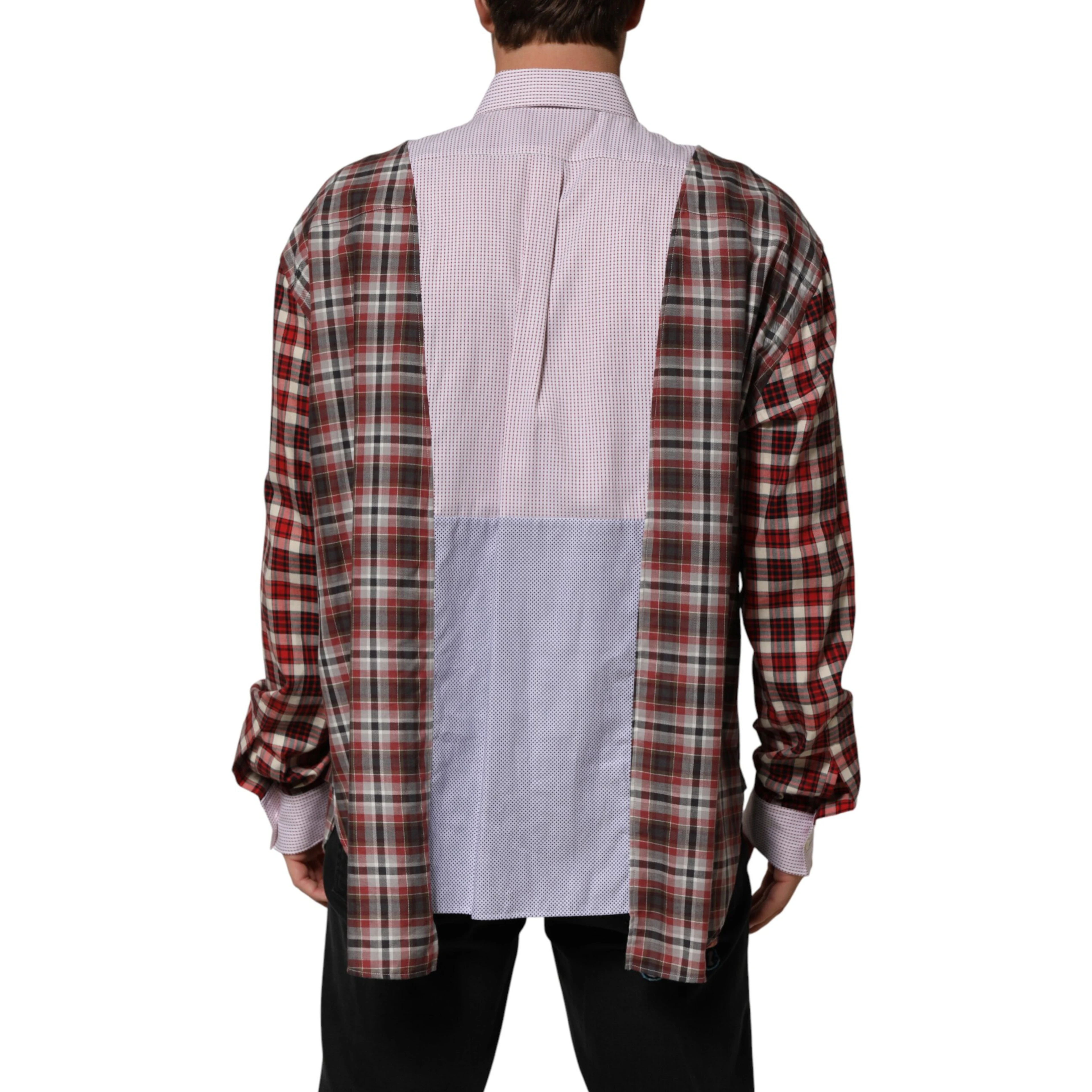Multicolor Cotton Collared Checkered Shirt