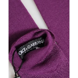 Purple Wool Fingerless Elbow Length Women One Size Gloves