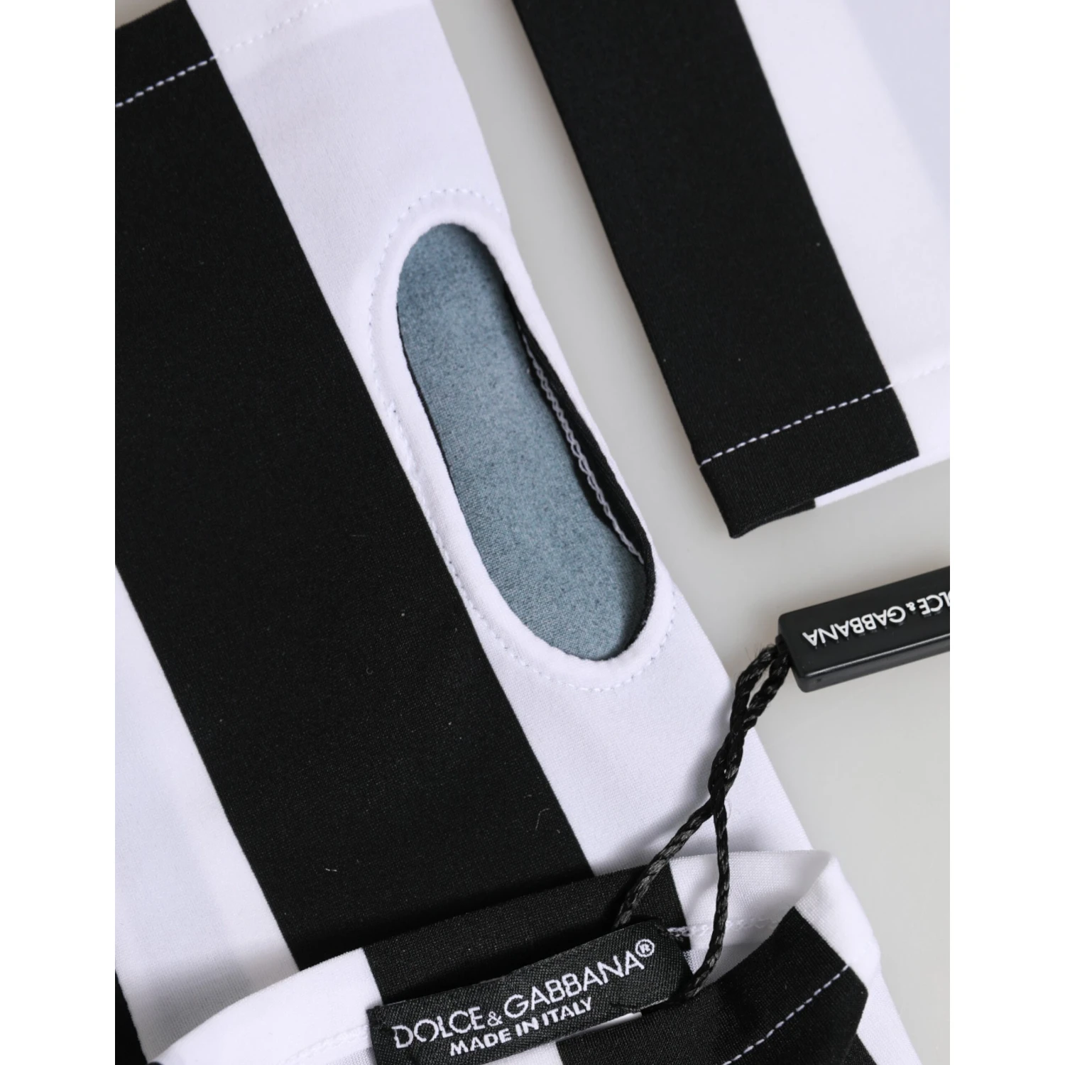 Black White Nylon Fingerless Wrist Length Gloves