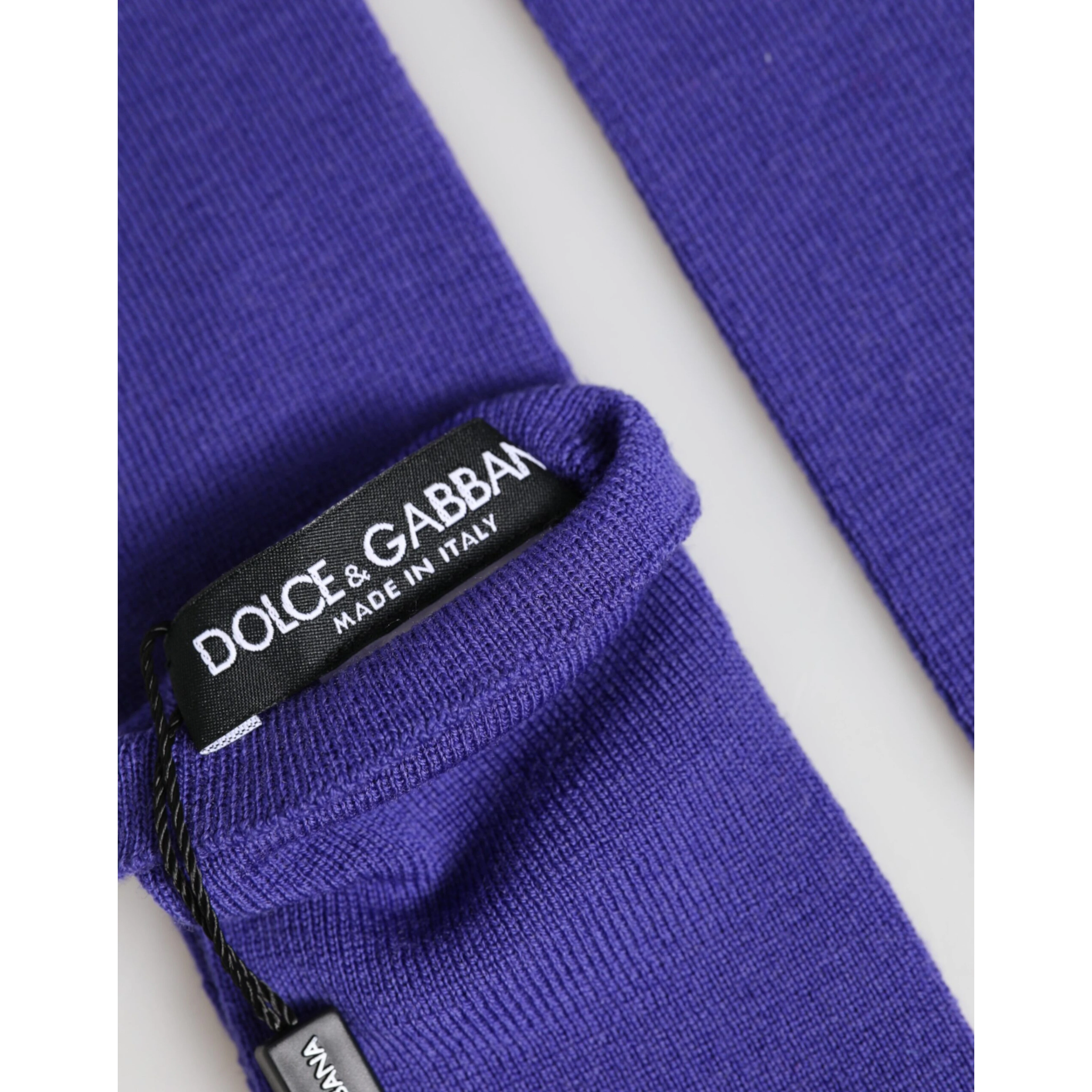 Violet Wool Fingerless Elbow Length Mitten Gloves