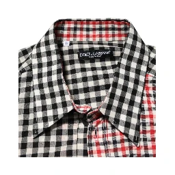 Multicolor Cotton Collared Checkered Shirt