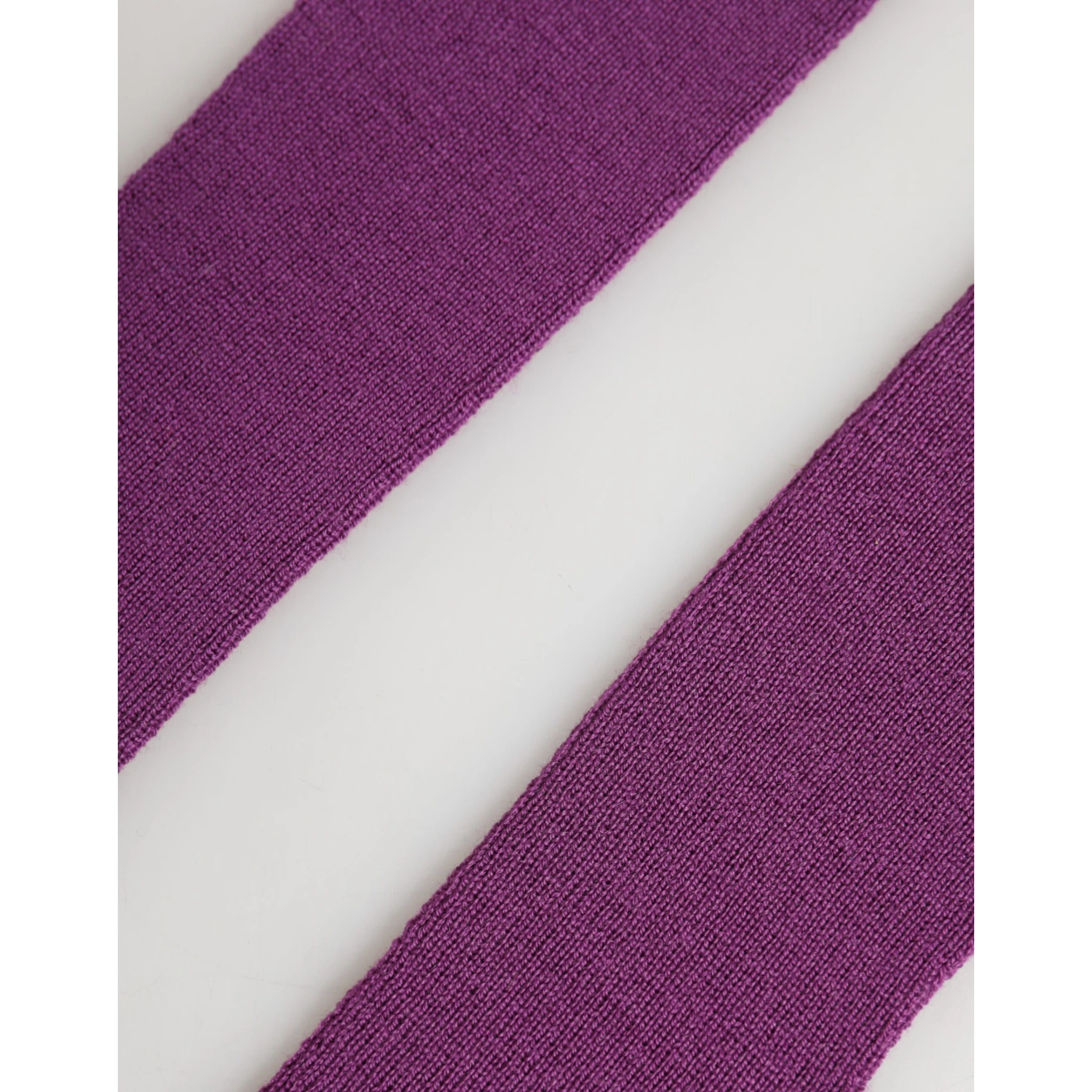 Purple Wool Fingerless Elbow Length Women One Size Gloves