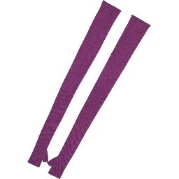 Purple Wool Fingerless Elbow Length Women One Size Gloves