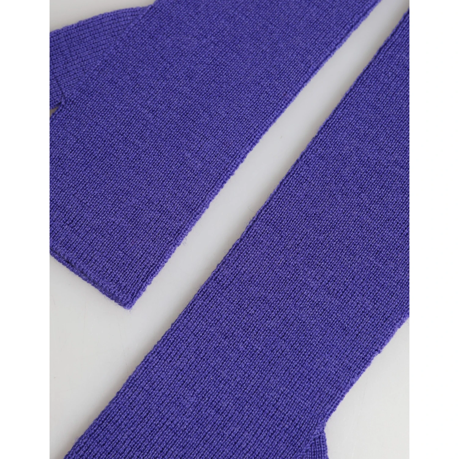 Violet Wool Fingerless Elbow Length Mitten Gloves
