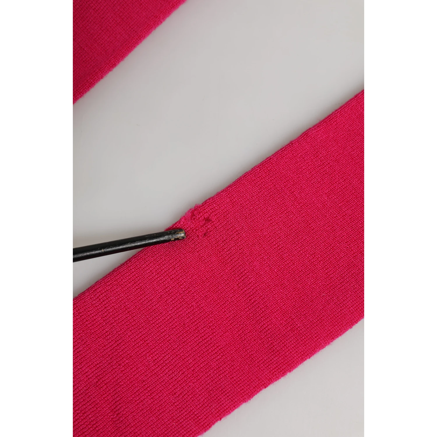 Pink Wool Fingerless Elbow Length Mitten Gloves