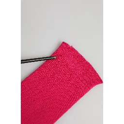 Pink Wool Fingerless Elbow Length Mitten Gloves