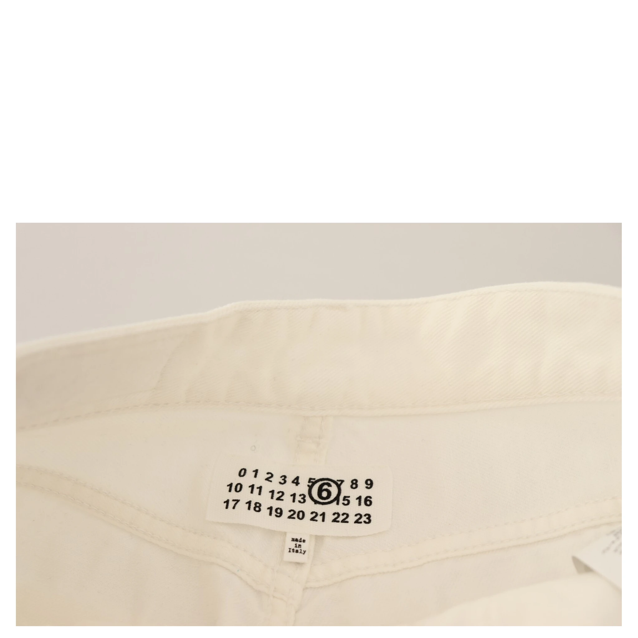 White Mid Waist Knee Length Bermuda Shorts