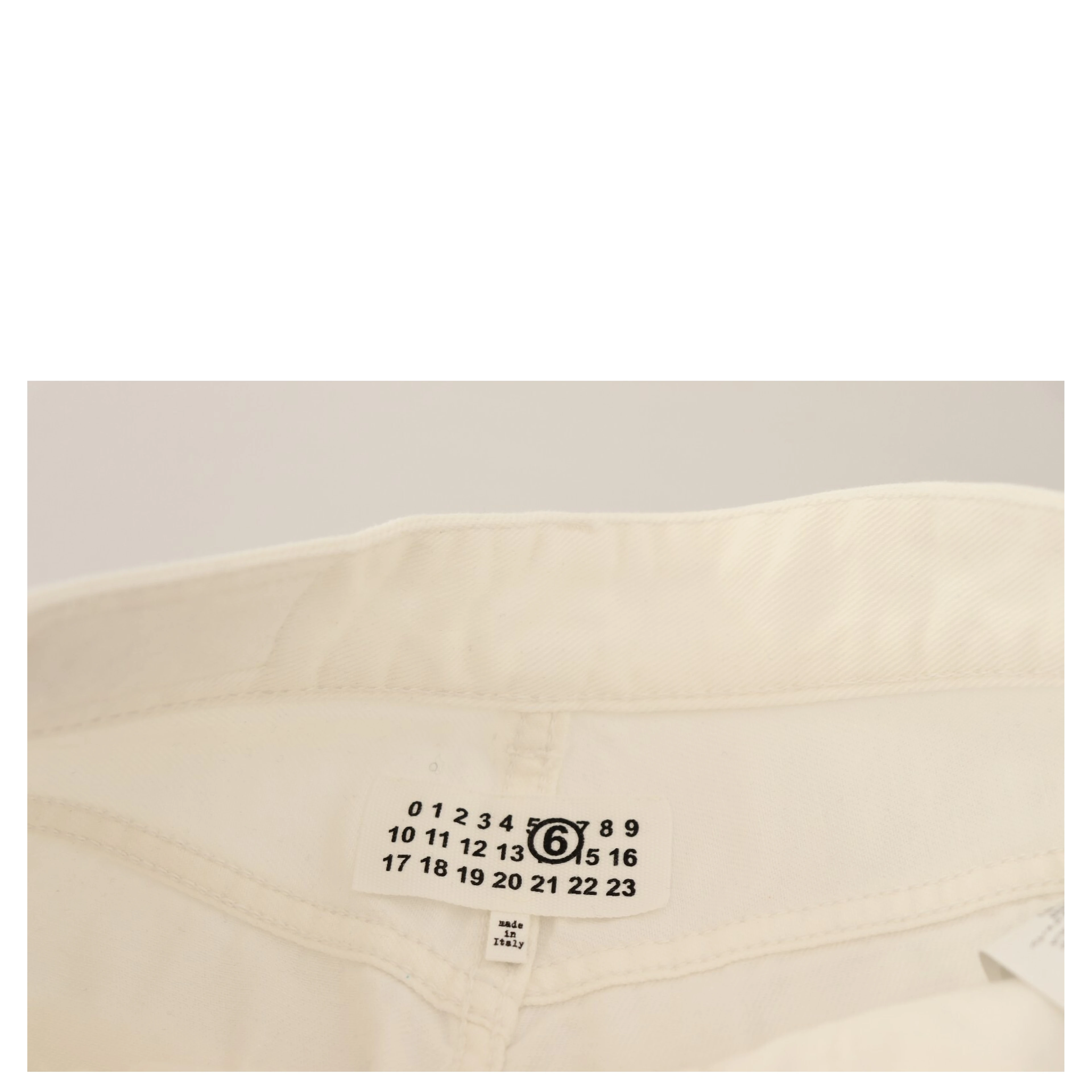White Mid Waist Knee Length Bermuda Shorts