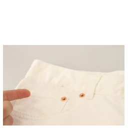 White Mid Waist Knee Length Bermuda Shorts