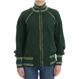 Green Mock Zip Cardigan Sweatshirt Sweater Jacket