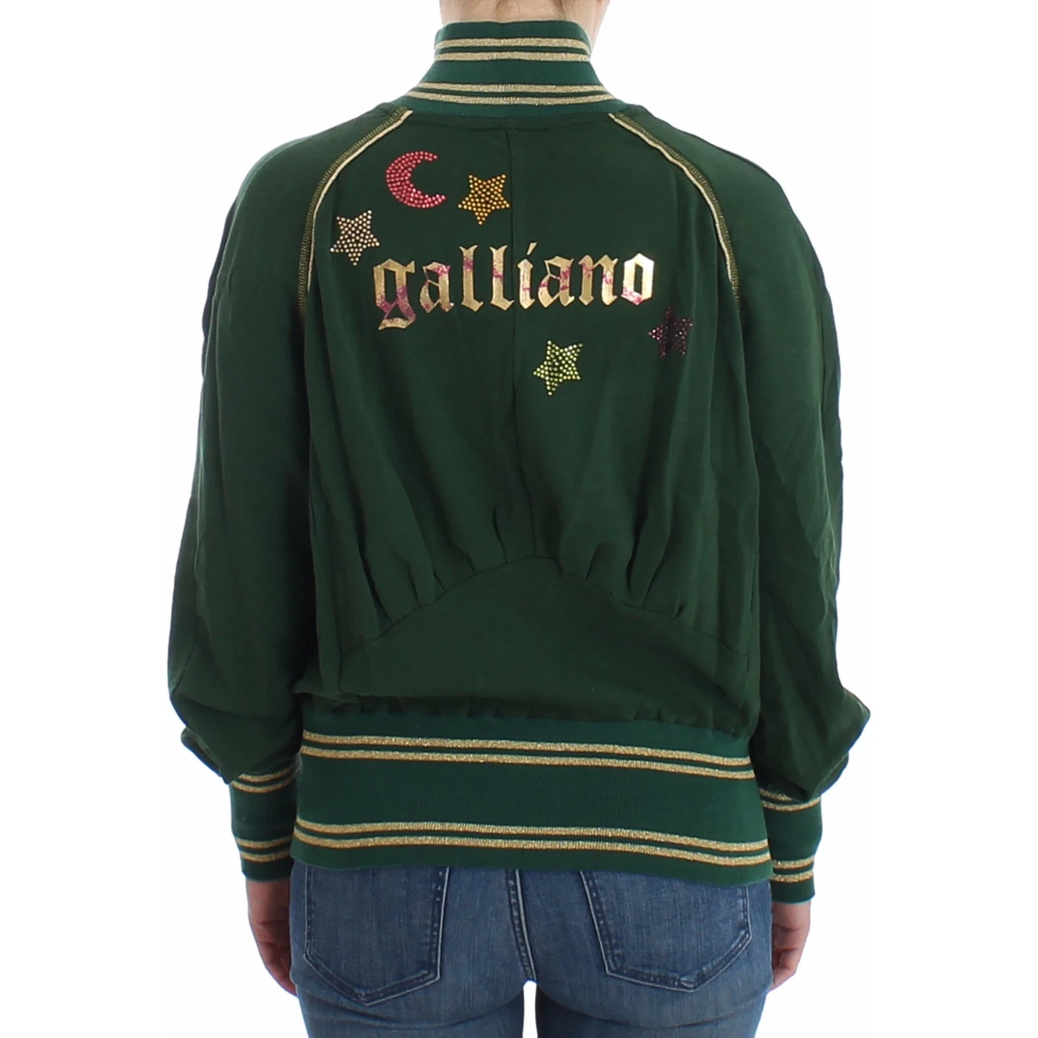 Green Mock Zip Cardigan Sweatshirt Sweater Jacket