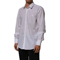 White Cotton Collared Men MARTINI Dress Shirt