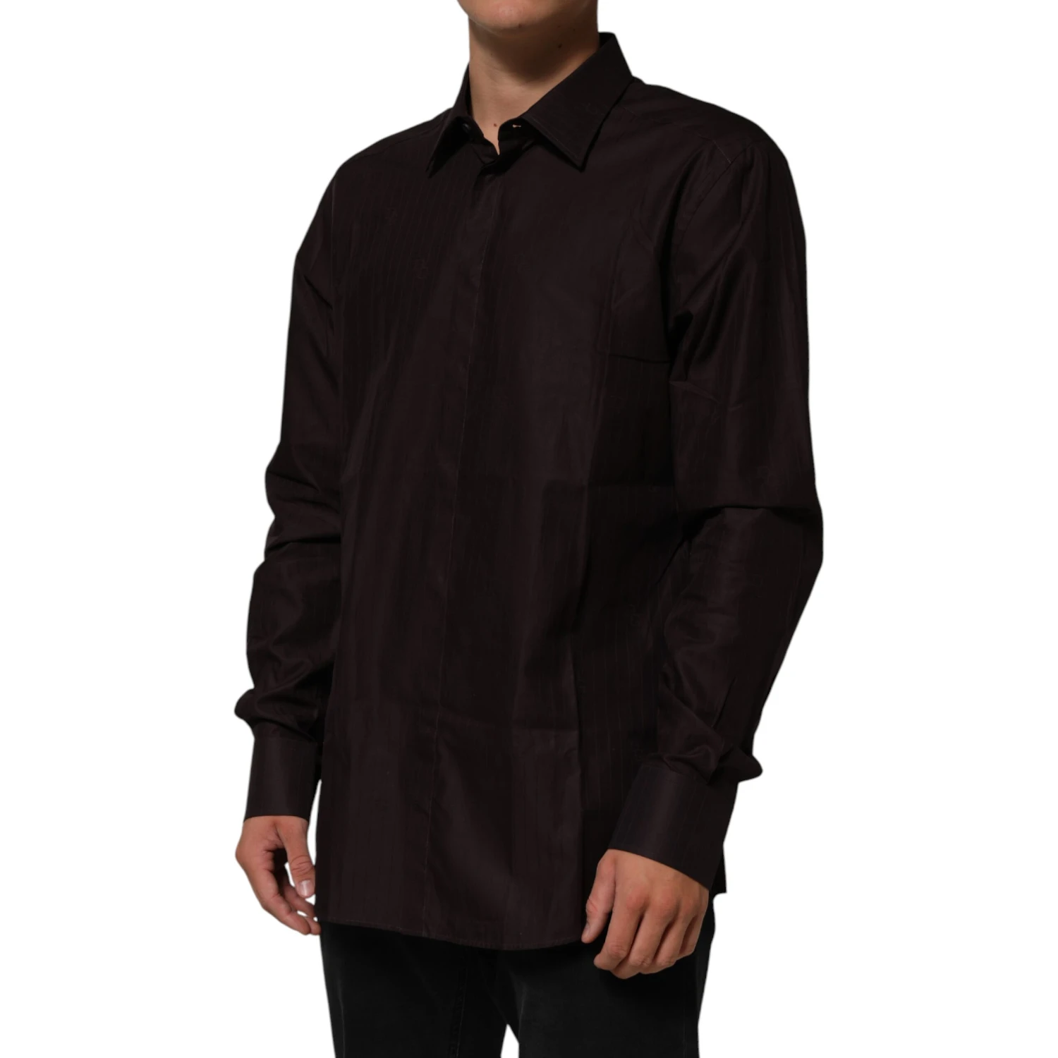 Brown Cotton LongSleeve MARTINI Dress  Shirt