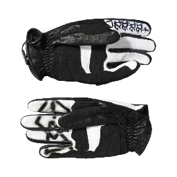 Gloves Black White Crystal Wrist Length Mitten  Gloves