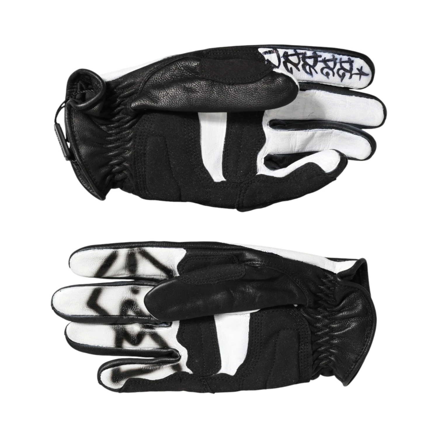 Gloves Black White Crystal Wrist Length Mitten  Gloves