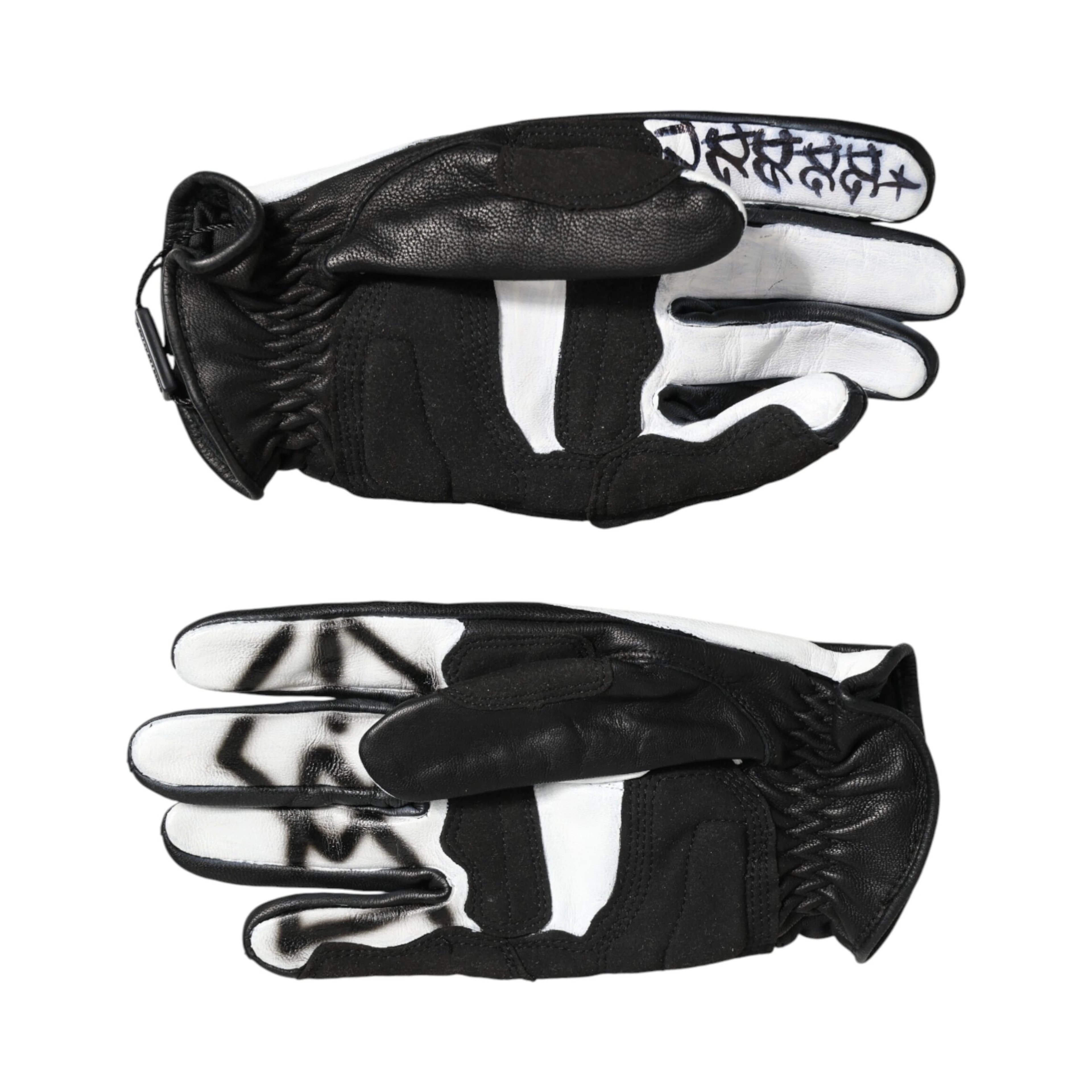 Gloves Black White Crystal Wrist Length Mitten  Gloves