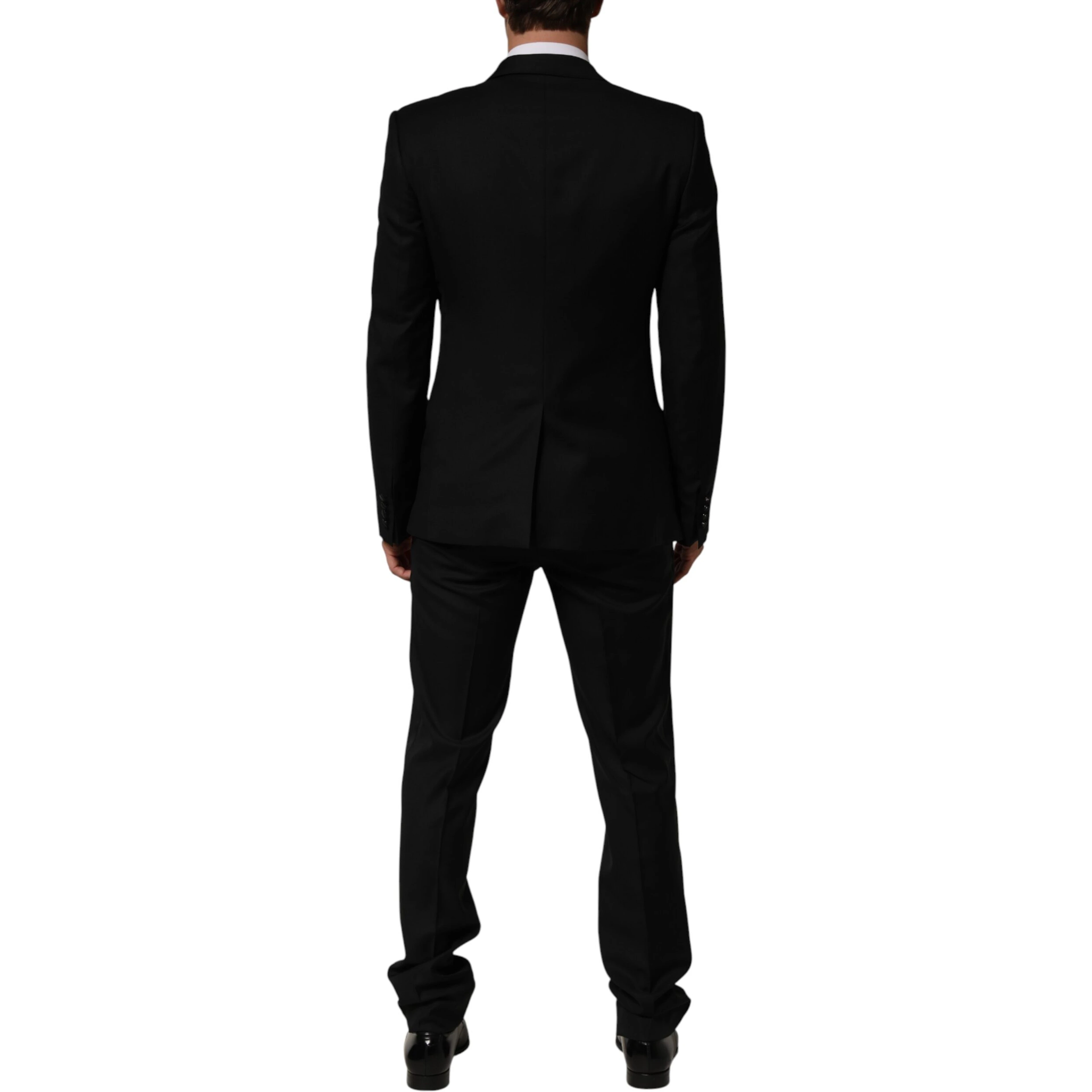 Black 2 Buttons Jacket Formal 2 Piece Suit