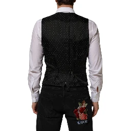 Black Wool Dress Formal Men Waistcoat Vest