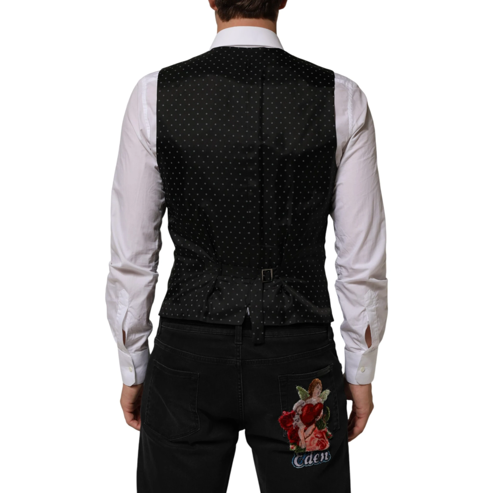 Black Wool Dress Formal Men Waistcoat Vest