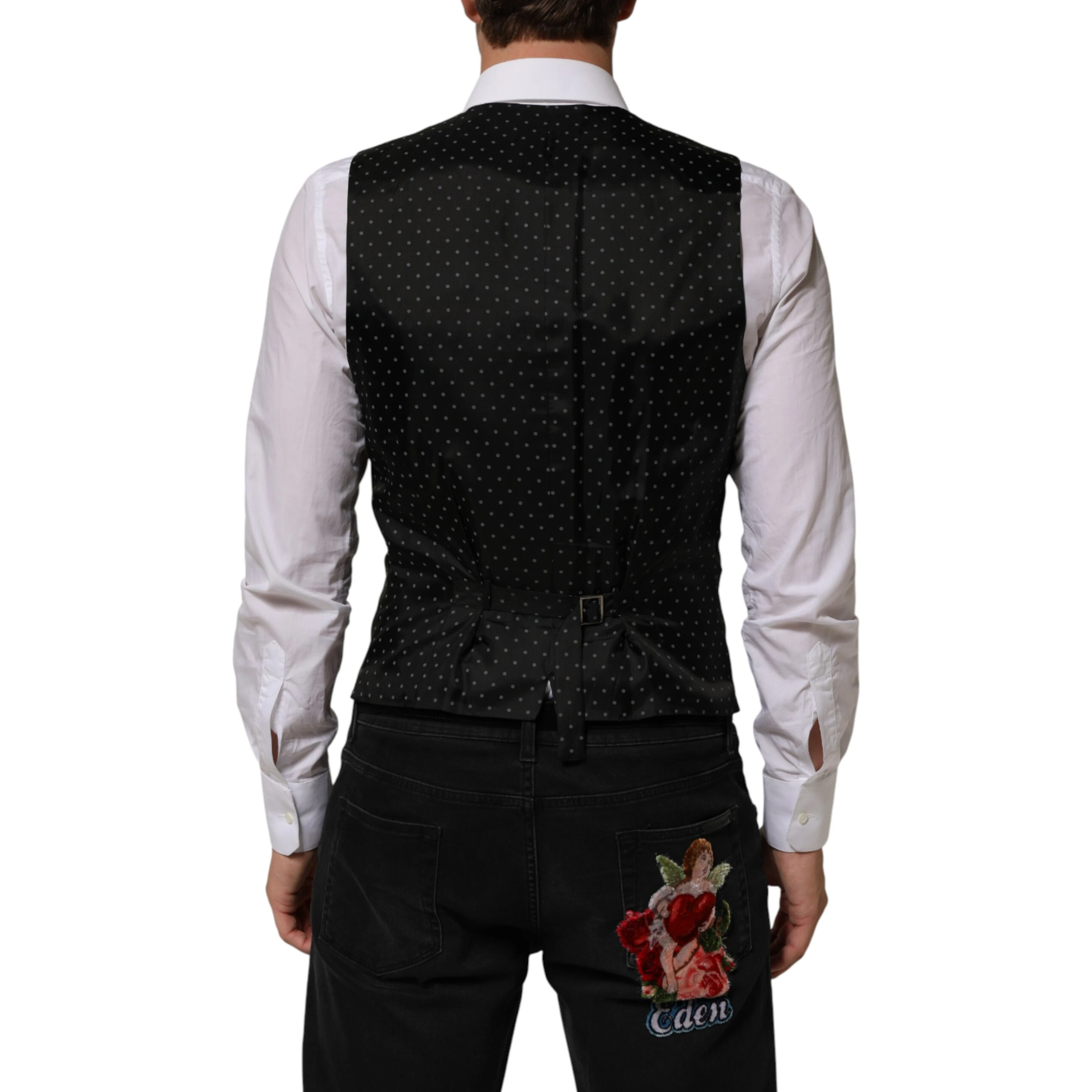 Black Wool Dress Formal Men Waistcoat Vest