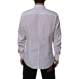 White Cotton Collared Men MARTINI Dress Shirt