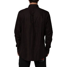 Brown Cotton LongSleeve MARTINI Dress  Shirt