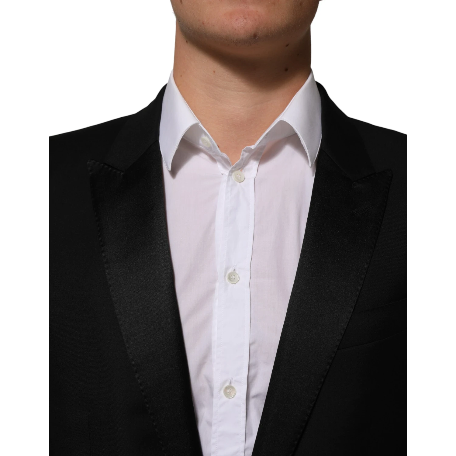 Black 2 Buttons Jacket Formal 2 Piece Suit