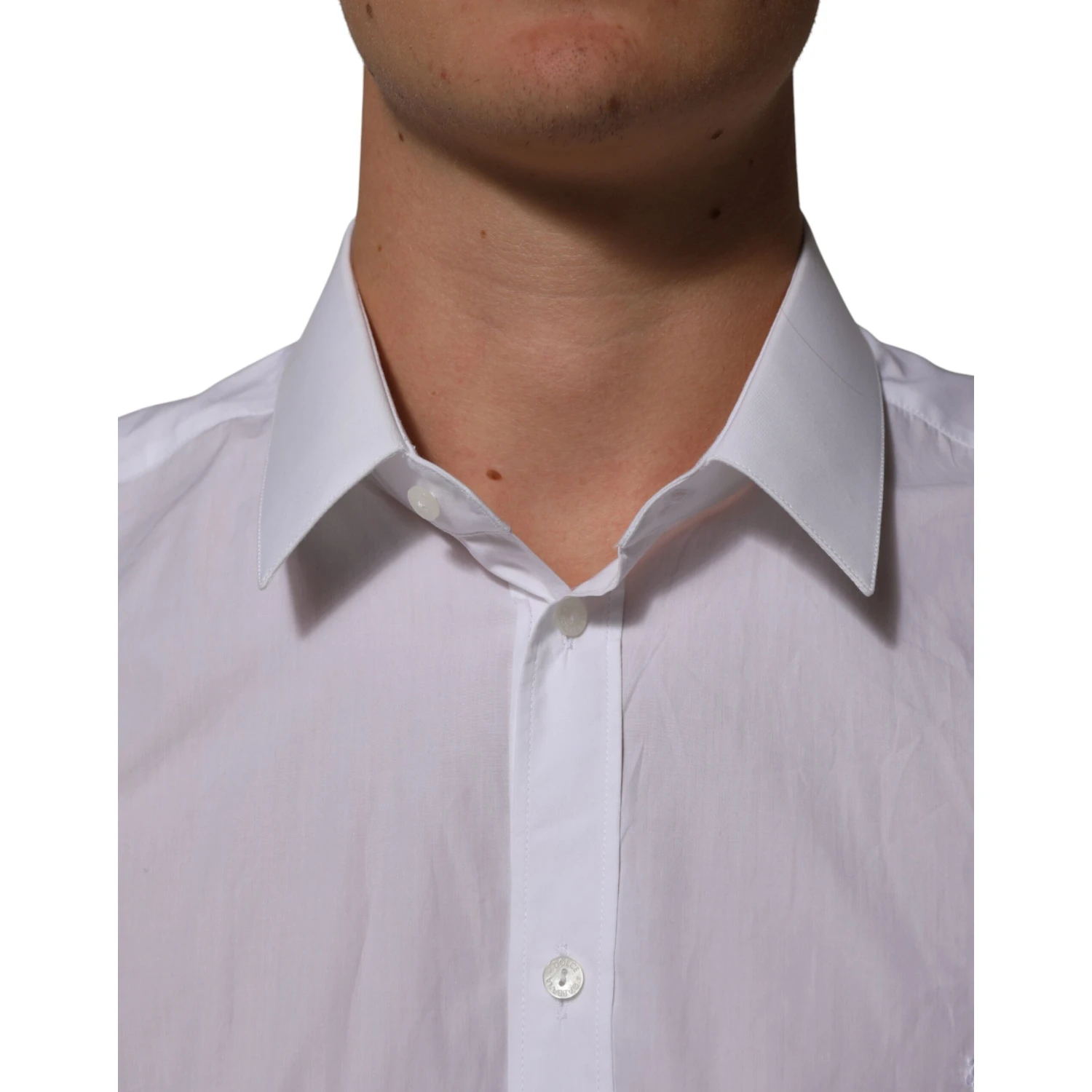 White Cotton Collared Men MARTINI Dress Shirt