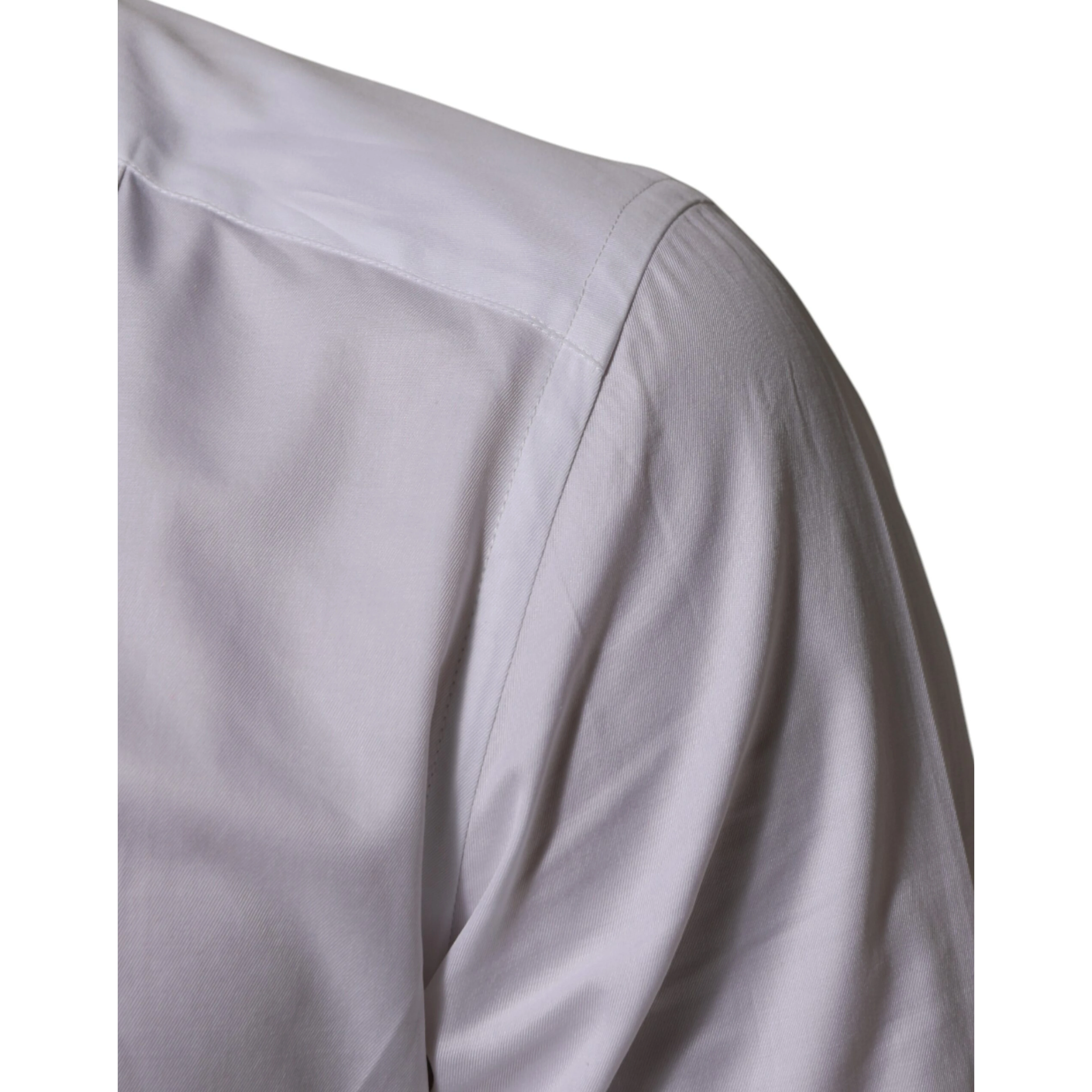 White Cotton Collared Bib GOLD Dress Shirt