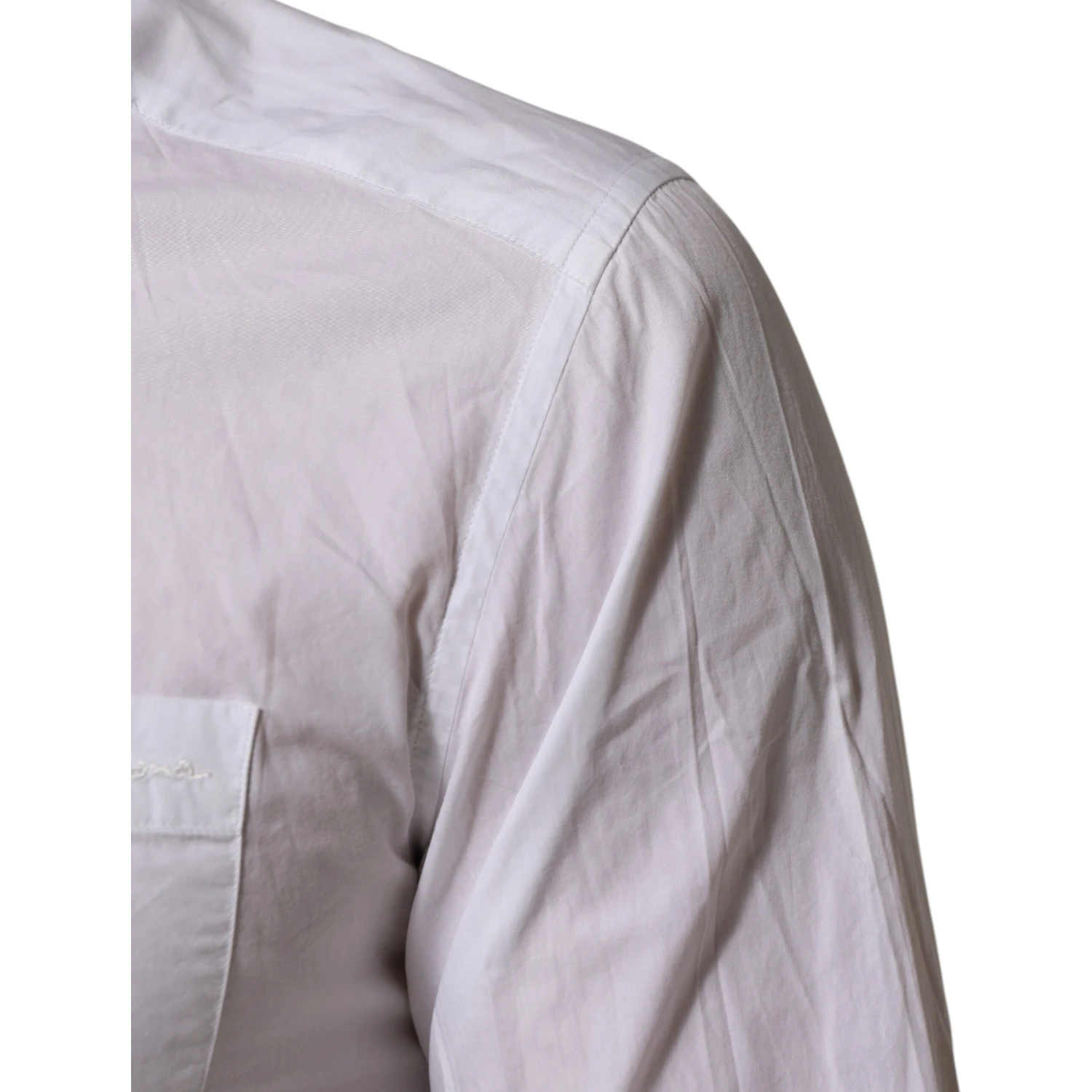 White Cotton Collared Men GOLD Dress Shirt