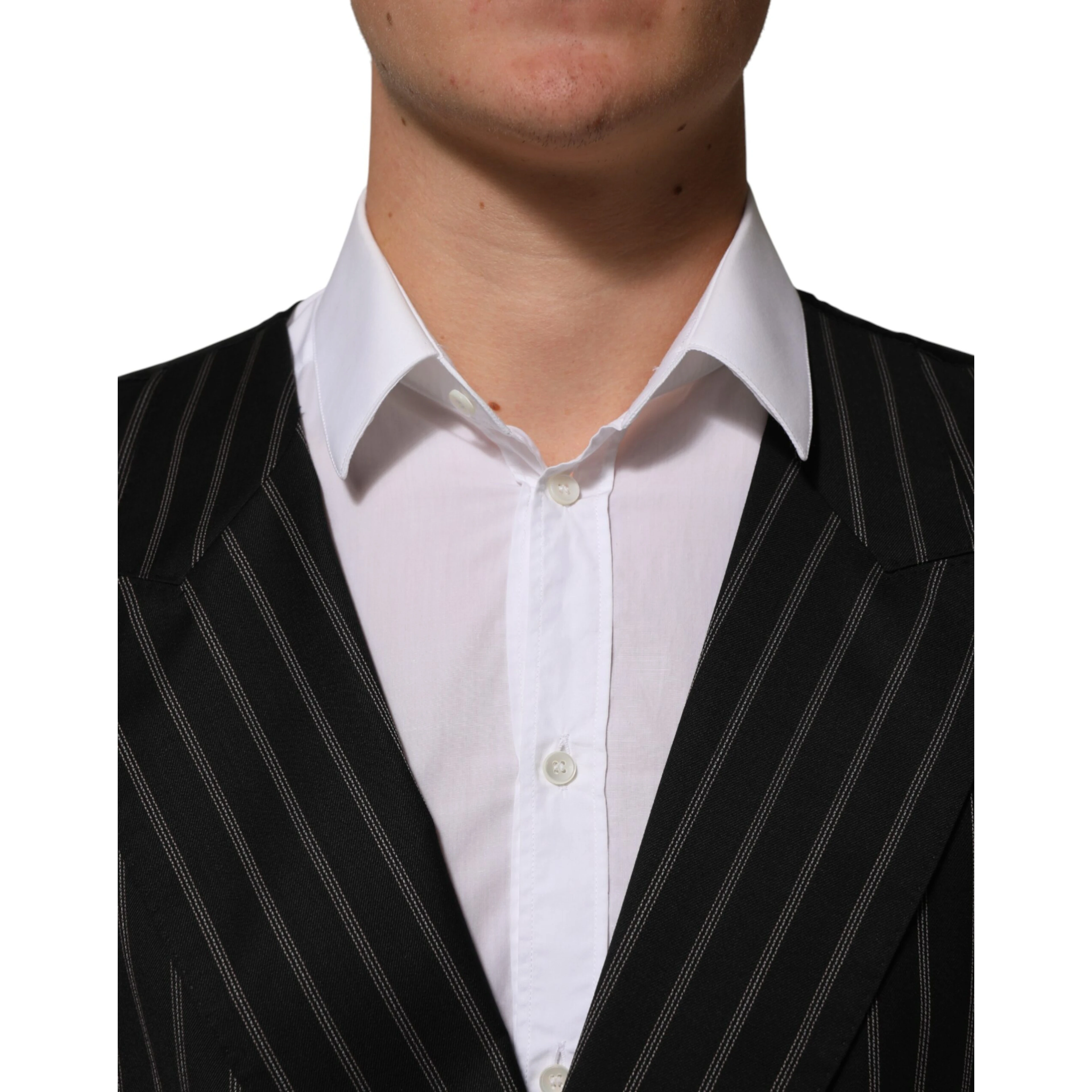 Black Stripes Wool Dress Men Waistcoat Vest