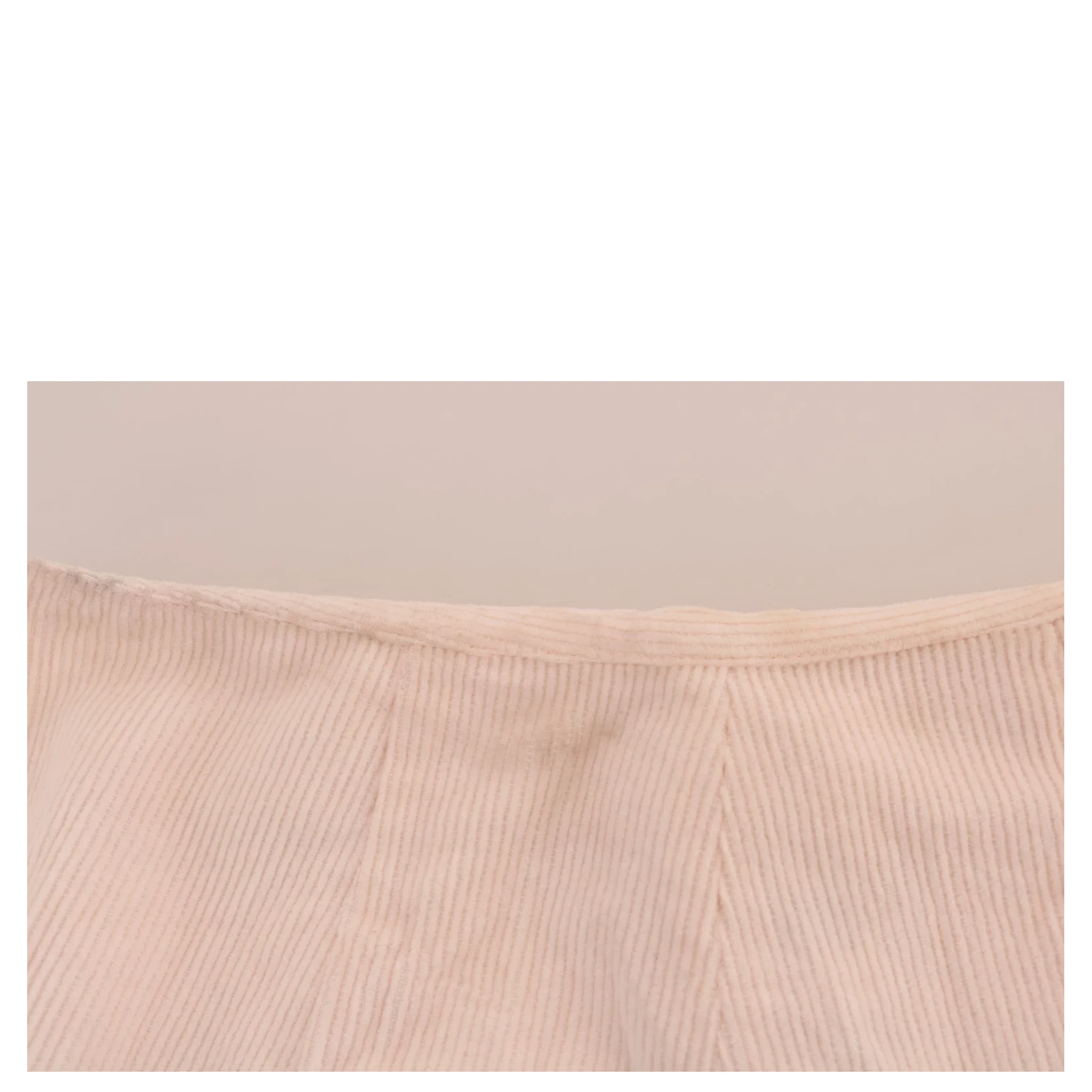 Beige Cotton Stretch Straight Trousers Pants