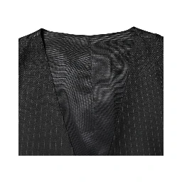 Black Wool Men Dress Formal Waistcoat Vest