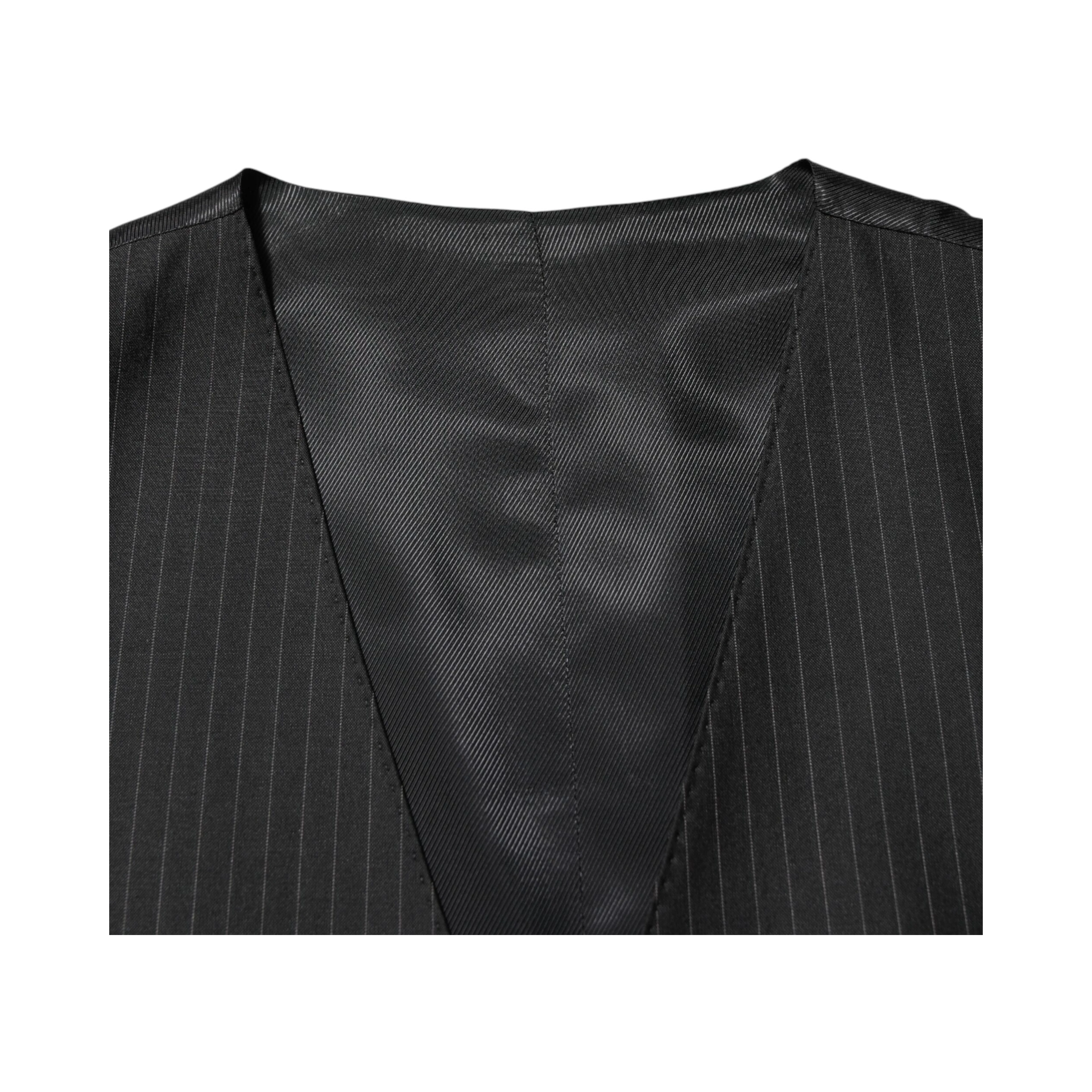 Black Wool Men Dress Formal Waistcoat Vest