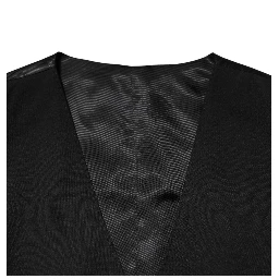 Black Polyester Dress Formal Waistcoat Vest