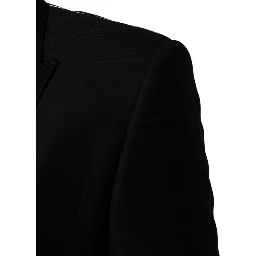 Black 2 Buttons Jacket Formal 2 Piece Suit
