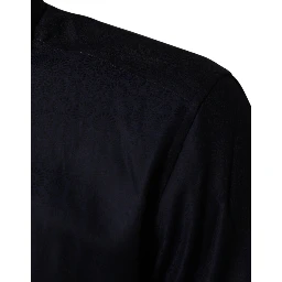 Blue Cotton Collared Long Sleeve GOLD Men Dress Shirt