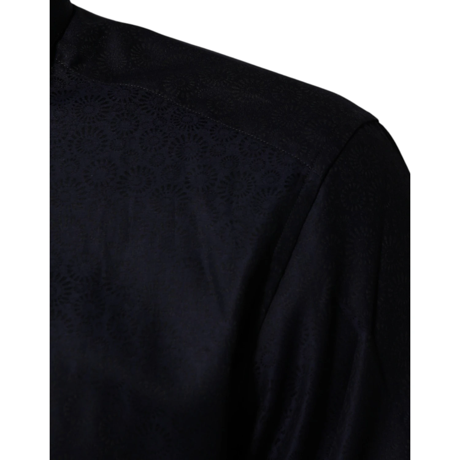 Blue Cotton Collared Long Sleeve GOLD Men Dress Shirt