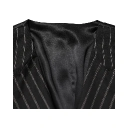 Black Stripes Wool Dress Men Waistcoat Vest
