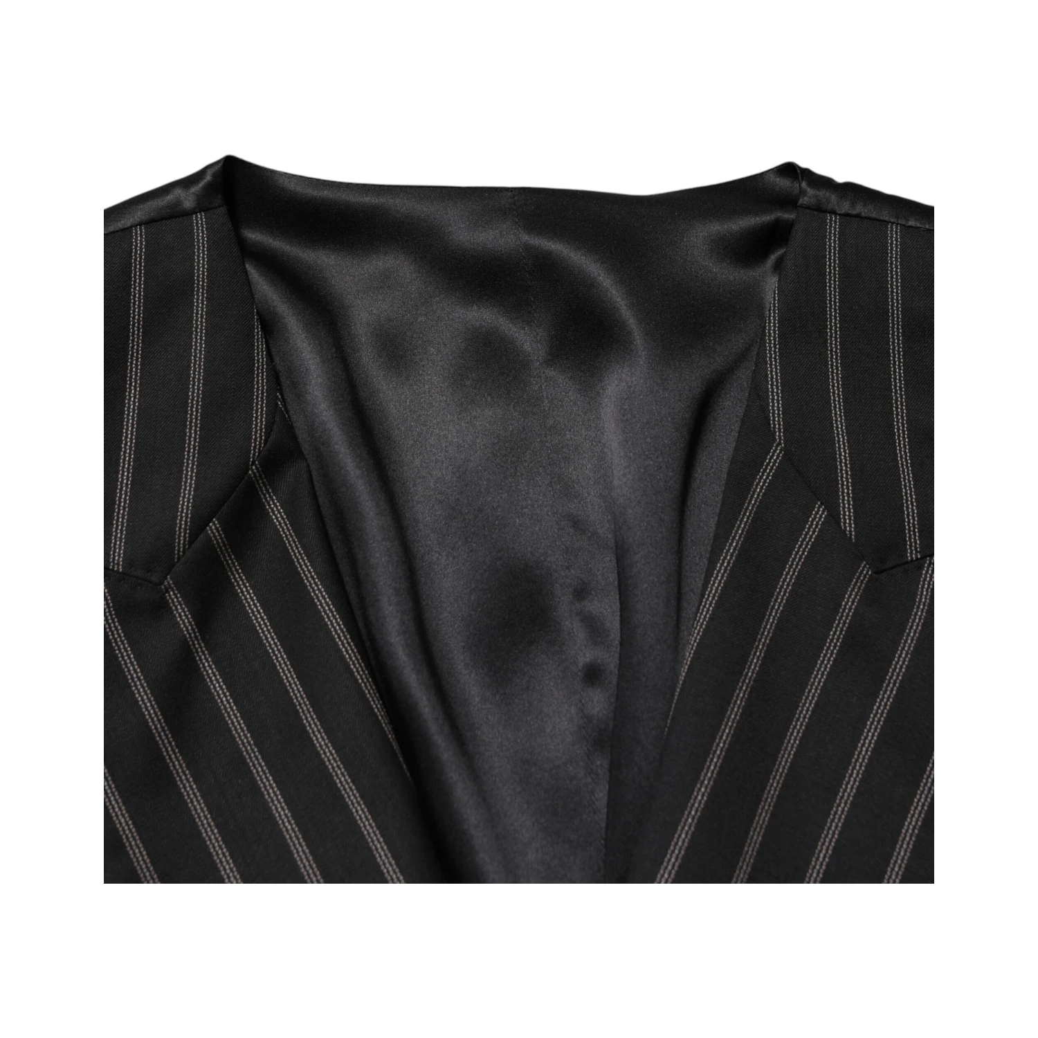 Black Stripes Wool Dress Men Waistcoat Vest
