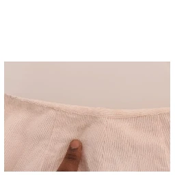 Beige Cotton Stretch Straight Trousers Pants