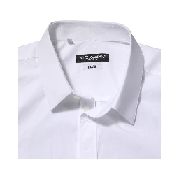 White Cotton Collared Men MARTINI Dress Shirt