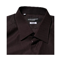 Brown Cotton LongSleeve MARTINI Dress  Shirt
