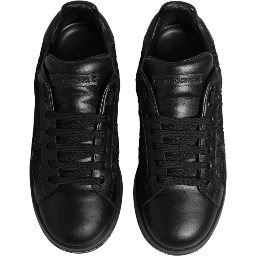 Black Floral Lace Low Top Sneakers Shoes