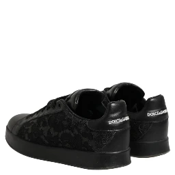 Black Floral Lace Low Top Sneaker Shoes