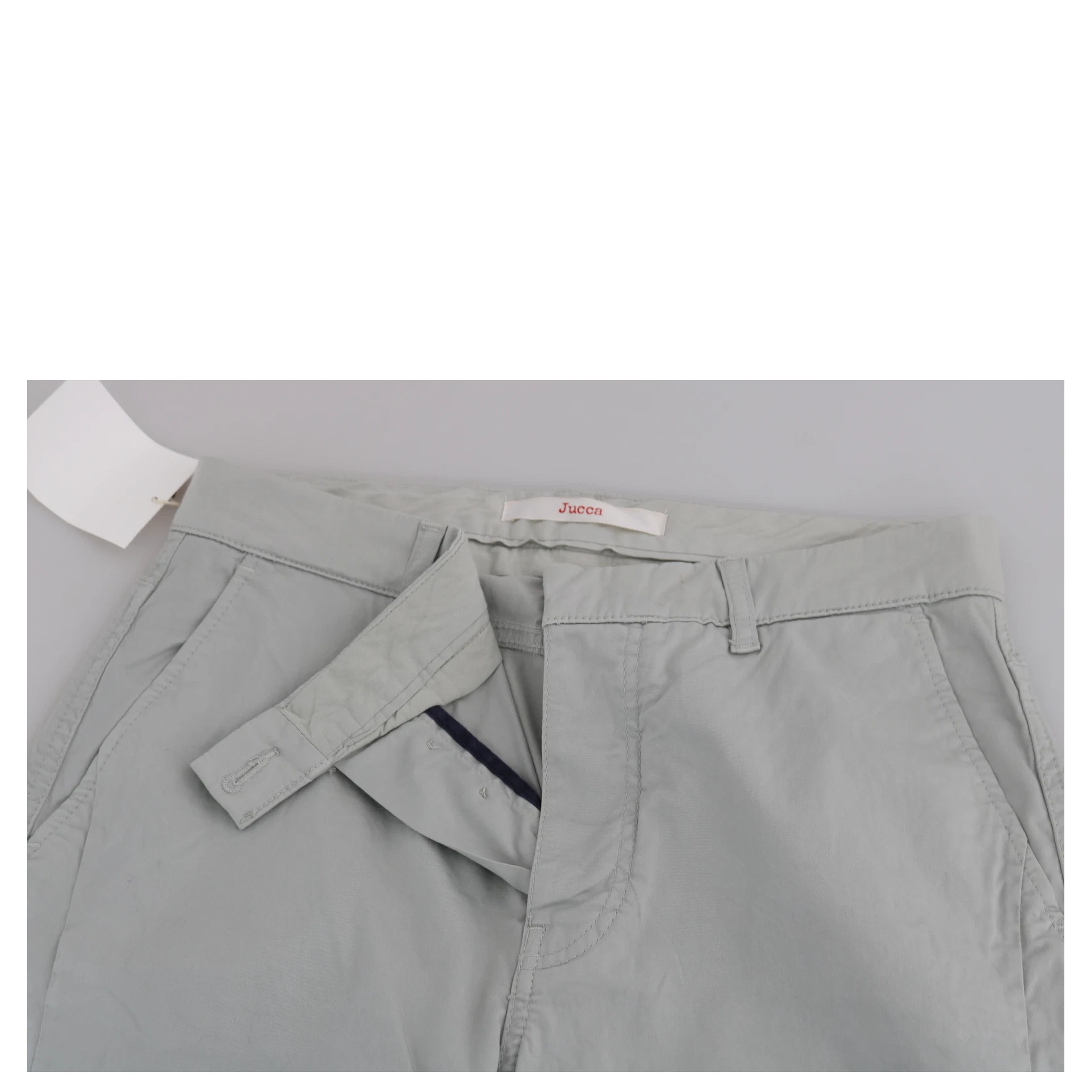 Cotton Gray High Waist Skinny Cropped Trousers Pants