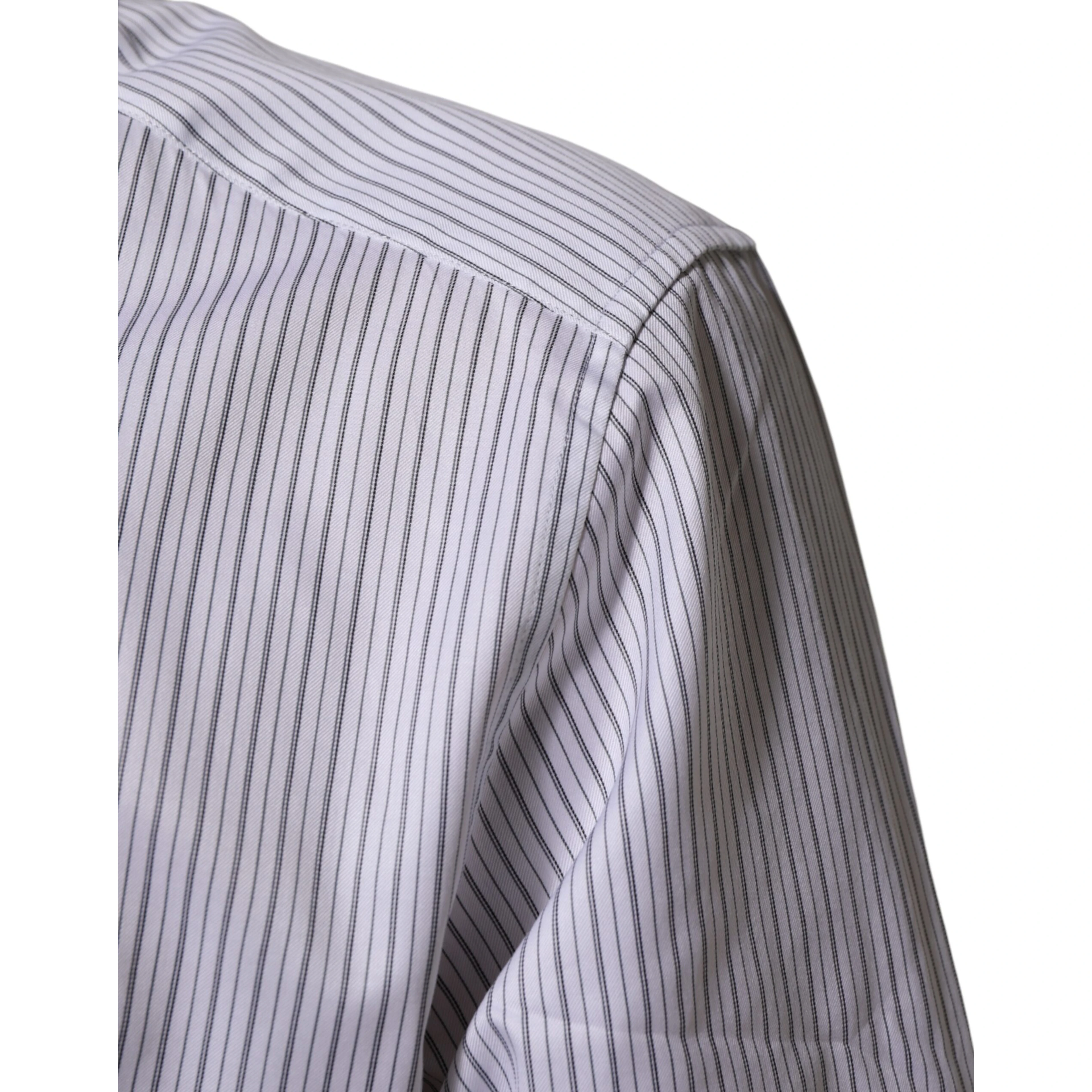 White Stripes Long Sleeves GOLD Dress Shirt