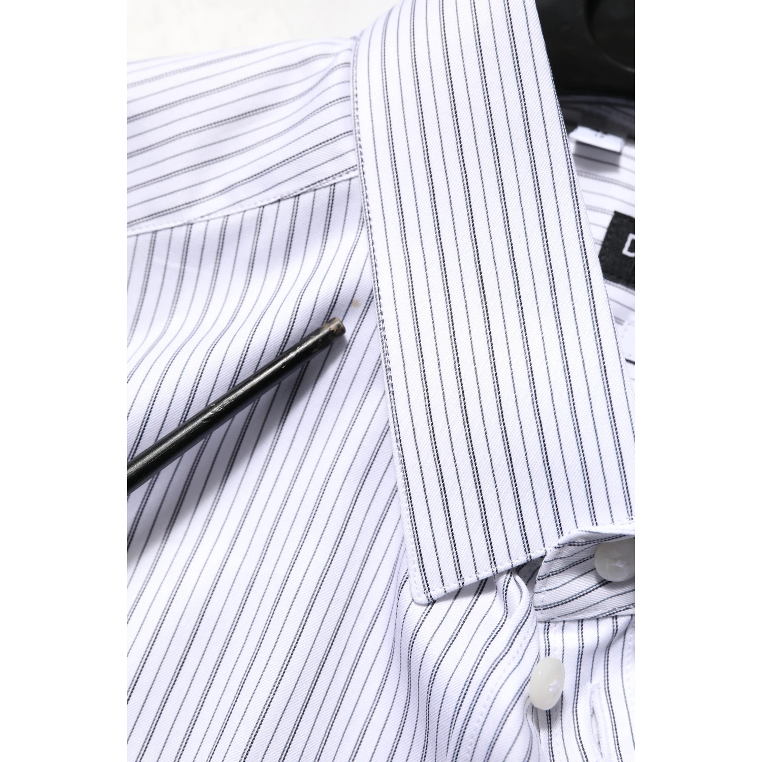 White Stripes Cotton Men GOLD Dress Shirt