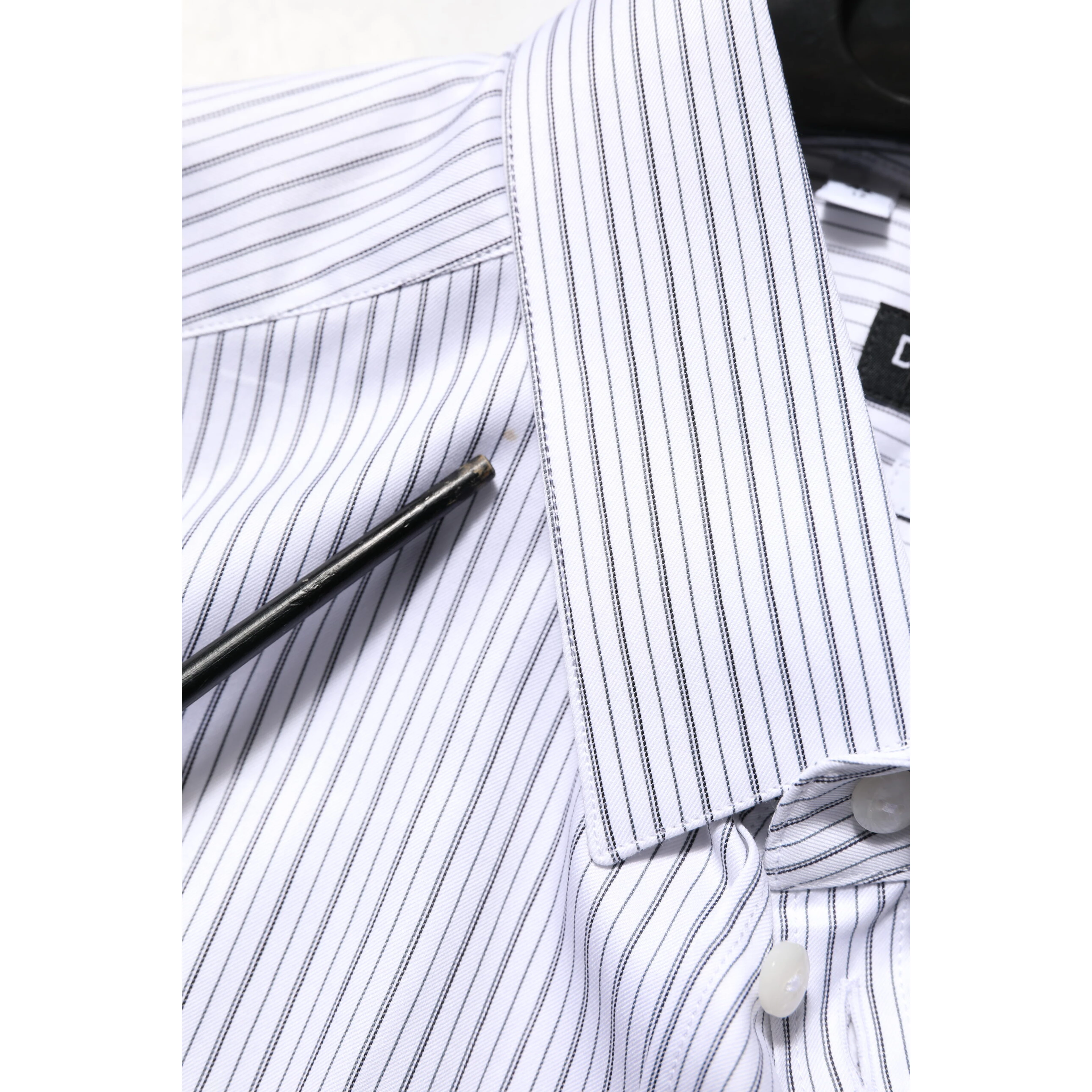 White Stripes Cotton Men GOLD Dress Shirt