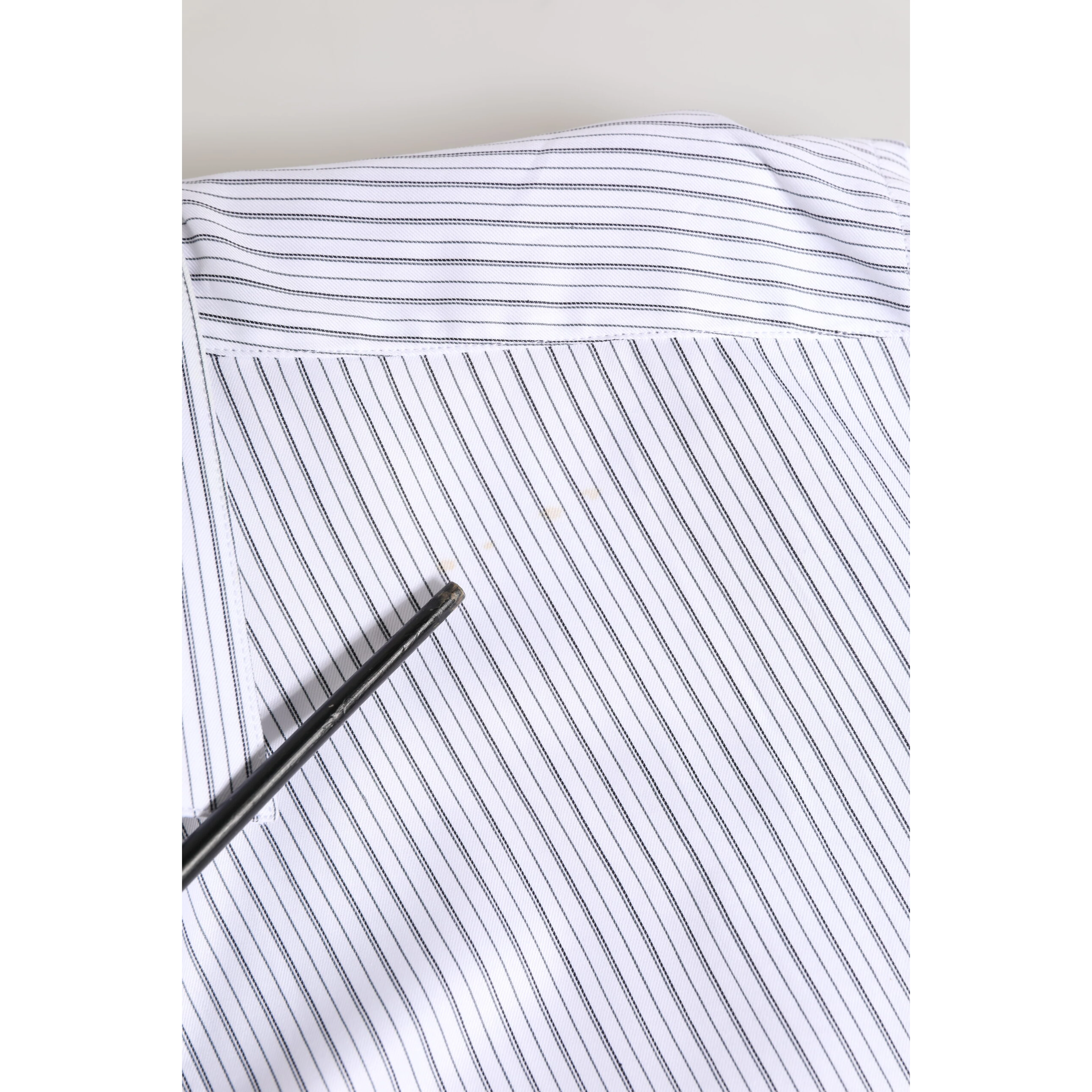 White Stripes Long Sleeves GOLD Dress Shirt